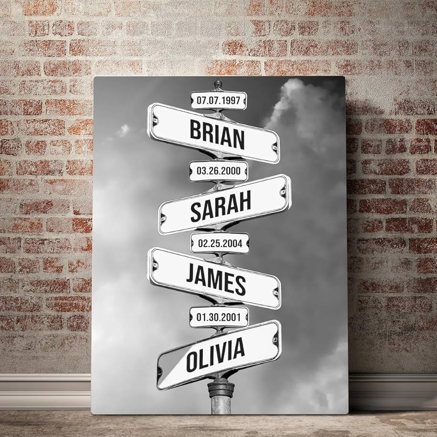 Personalized Street Sign w/ Names