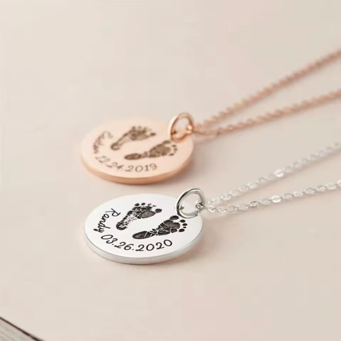 Custom Footprint Necklace