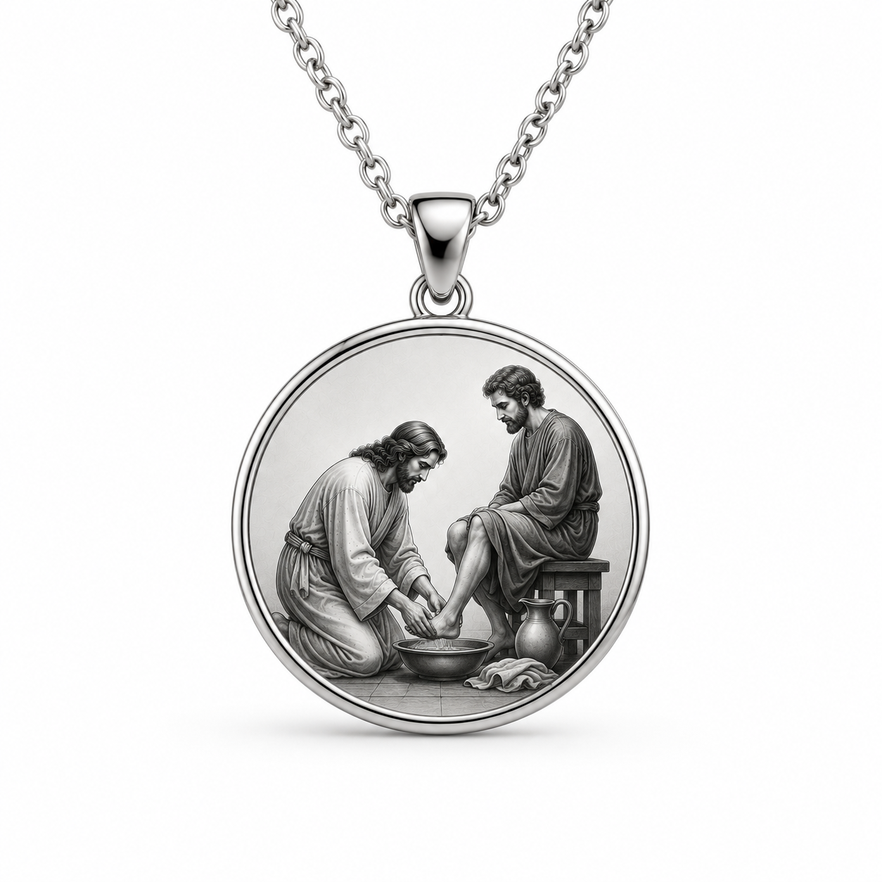 Eternally Saved Necklace: Washing of the Feet