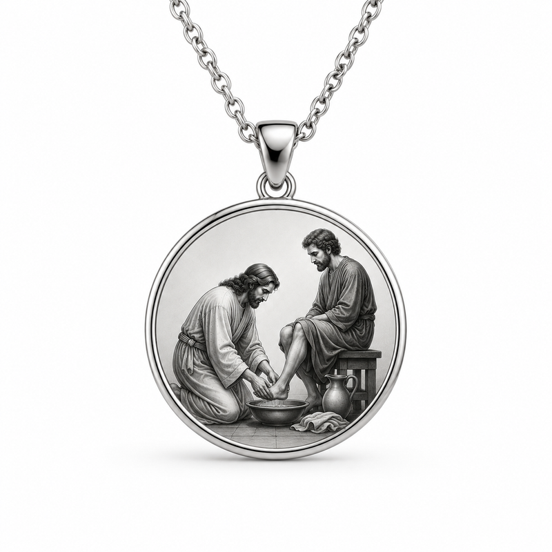 Eternally Saved Necklace: Washing of the Feet