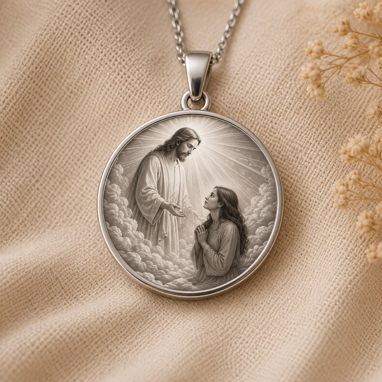 Eternally Saved Necklace: Watching from Clouds